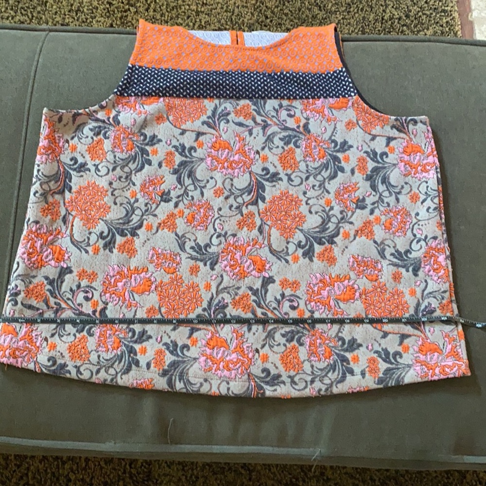 Anthropologie Orange and Blue Floral Tank Top - Picture 14 of 15